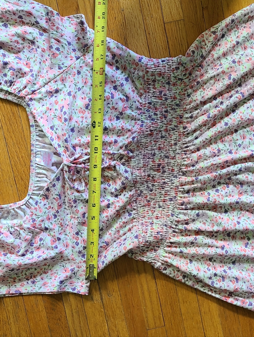 No Boundaries Flirty Floral Dress Size XL Knee Length Tie Front EUC - Picture 4 of 5